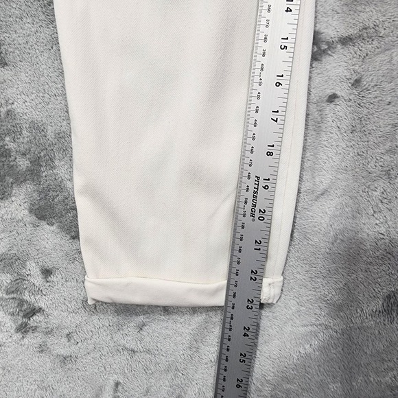 Time And Tru Jeans Women XL White High Rise Pull On Cuffed Jegging Stretch Denim - Picture 7 of 9